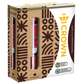 Маркер перманентный CROWN "Multi Marker", КОРИЧНЕВЫЙ, круглый наконечник, 3 мм, CPM-800 фото Маркер перманентный CROWN "Multi Marker", КОРИЧНЕВЫЙ, круглый наконечник, 3 мм, CPM-800