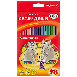 Карандаши цветные Гамма Мультики 18 карандашей 18 цветов трёхгранные фото Карандаши цветные Гамма Мультики 18 карандашей 18 цветов трёхгранные