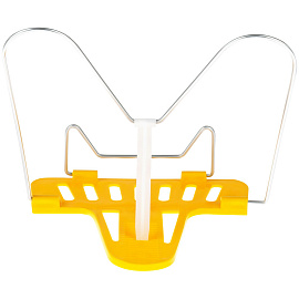 Подставка для книг Стамм металлическая/пластиковая жёлтая