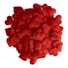Наполнитель для подарков, 3см, "Red hearts", MESHU, 100шт., красный