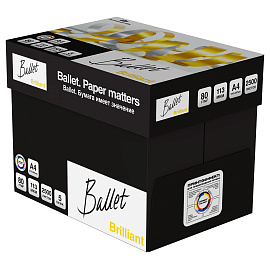 Бумага офисная Ballet Brilliant А4 82 г/кв.м марка A 165 CIE (500 листов) фото Бумага офисная Ballet Brilliant А4 82 г/кв.м марка A 165 CIE (500 листов)
