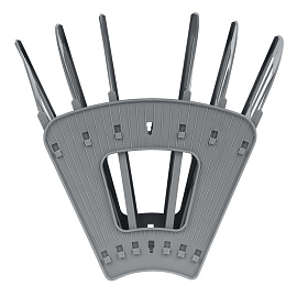 Лоток для бумаг веерный СТАММ "Эконом", 6-ти секционный, серый