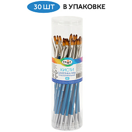 Кисть синтетика Гамма, плоскоовальная №06 фото Кисть синтетика Гамма, плоскоовальная №06