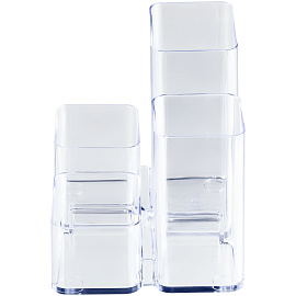 Настольная подставка СТАММ "Юниор", пластиковая, прозрачная фото Настольная подставка СТАММ "Юниор", пластиковая, прозрачная