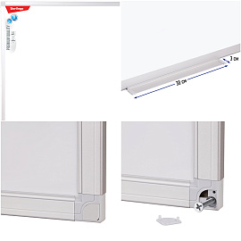 Доска магнитно-маркерная Berlingo "Premium", 90*120см, алюминиевая рамка, полочка фото Доска магнитно-маркерная Berlingo "Premium", 90*120см, алюминиевая рамка, полочка