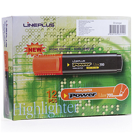 Текстовыделитель Line Plus "HI-700C" оранжевый, 1-5мм фото Текстовыделитель Line Plus "HI-700C" оранжевый, 1-5мм