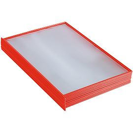 Демосистема настенная OfficeSpace с 10 панелями А4, красная