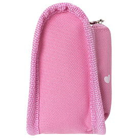 Пенал мягкий ЮНЛАНДИЯ, 2 отделения, полиэстер, "Heart", розовый, 21х6х9 см, 270258