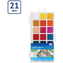 Краски акварельные Гамма Классическая медовые 21 цвет фото Краски акварельные Гамма Классическая медовые 21 цвет