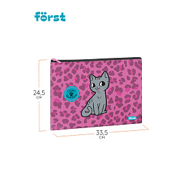 Папка текстильная А4 Forst "PAWsitive", 335*245мм, 1 отделение, полиэстер