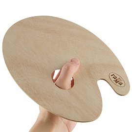 Палитра для рисования ГАММА "Студия" деревянная, овальная, 20х30 см, толщина 3 мм, 261018_01 фото Палитра для рисования ГАММА "Студия" деревянная, овальная, 20х30 см, толщина 3 мм, 261018_01