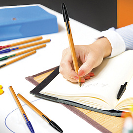 Ручка шариковая неавтоматическая Bic Orange синяя (толщина линии 0.3 мм)