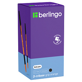 Ручка шариковая Berlingo "Tribase grip orange" черная, 0,7мм, грип фото Ручка шариковая Berlingo "Tribase grip orange" черная, 0,7мм, грип
