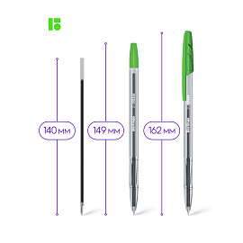 Ручка шариковая Berlingo "Tribase" зеленая, 1,0мм фото Ручка шариковая Berlingo "Tribase" зеленая, 1,0мм