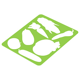 Трафарет-раскраска СТАММ "Овощи", пакет, европодвес