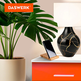 Подставка держатель для телефона/смартфона/планшета настольная из бамбука, DASWERK (ДАСВЕРК), 263155