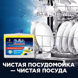 Очиститель для посудомоечных машин 250 мл FINISH, с ароматом лимона, 3077805 фото Очиститель для посудомоечных машин 250 мл FINISH, с ароматом лимона, 3077805