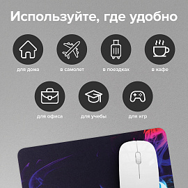 Коврик для мыши SONNEN "SMOKE", резина + ткань, 220х180х3 мм, 513289