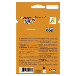 Карандаши цветные BIC Tropicolors 12 карандашей 12 цветов шестигранные