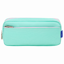 Пенал мягкий BRAUBERG PASTEL, 2 отделения, мятный, 21х9,5х5 см, 272275
