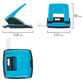 Дырокол металлический BRAUBERG "ULTRA", до 20 листов, голубой, 228759 фото Дырокол металлический BRAUBERG "ULTRA", до 20 листов, голубой, 228759