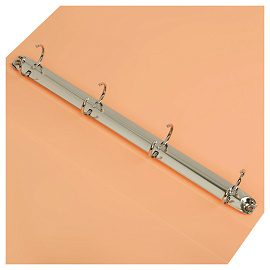 Папка на 4 кольцах СТАММ "Акцент" А4, 40мм, 800мкм, пластик, персиковая фото Папка на 4 кольцах СТАММ "Акцент" А4, 40мм, 800мкм, пластик, персиковая