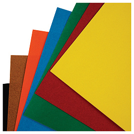 Картон бархатный А4, Мульти-Пульти, 7л., 7цв., в папке с европодвесом, "Приключения Енота