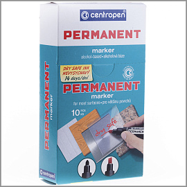 Маркер перманентный CENTROPEN 8516, ЧЕРНЫЙ, скошенный наконечник, 2-5 мм, 5 8516 0112