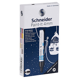 Маркер акриловый Schneider "Paint-It 320" 4мм, пулевидный, пастельный синий