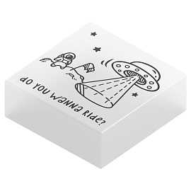 Ластик Berlingo "Aliens", прямоугольный, 28*28*12мм, флуоресцентный фото Ластик Berlingo "Aliens", прямоугольный, 28*28*12мм, флуоресцентный