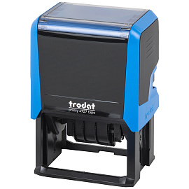 Датер самонаборный, 6 строк+дата, оттиск 60х40 мм, синий, TRODAT 4727, кассы в комплекте, 188617 фото Датер самонаборный, 6 строк+дата, оттиск 60х40 мм, синий, TRODAT 4727, кассы в комплекте, 188617