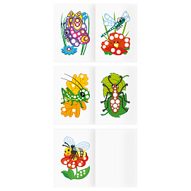 Раскраска пальчиковая А5, 8 стр., ТРИ СОВЫ "Рисуем пальчиками. Выпуск 1