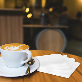 Салфетки бумажные 100 шт., 23х24 см, LASLA эконом, 50651 фото Салфетки бумажные 100 шт., 23х24 см, LASLA эконом, 50651