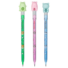 Карандаш сегментный Мульти-Пульти "Зверята", с топпером, ассорти