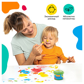 Краски пальчиковые JOVI (Испания), 5 цветов по 35 мл, на водной основе, в баночках, 540