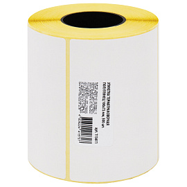 Этикетки термотрансферные, ПОЛУГЛЯНЕЦ, 100х72 мм, 500 этикеток в ролике, 115611