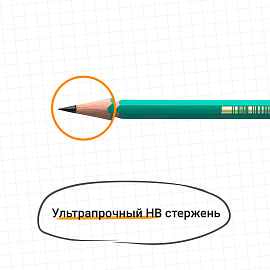Карандаш чернографитный HB Bic Evolution Эко заточенный шестигранный