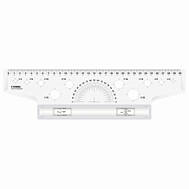 Линейка рейсшина Стамм ЛР25/ЛР-30478 30 см пластиковая прозрачная