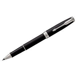 Ручка-роллер PARKER "Sonnet Core Matt Black CT", корпус черный матовый лак, палладиевые детали, черная, 1931523