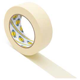 Клейкая лента малярная Aviora, 38мм*50м, креппированная, инд. упаковка фото Клейкая лента малярная Aviora, 38мм*50м, креппированная, инд. упаковка