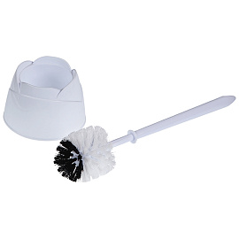 Ерш для унитаза OfficeClean, с подставкой, пластик, белый фото Ерш для унитаза OfficeClean, с подставкой, пластик, белый