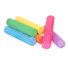 Мел цветной JOVI (Испания), набор 20 шт., для рисования на асфальте, круглый, пластиковое ведро, 1130