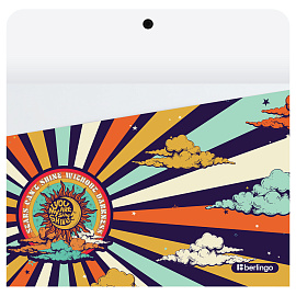 Папка-конверт на кнопке Berlingo "Groovy" A4, 330мкм, с рисунком