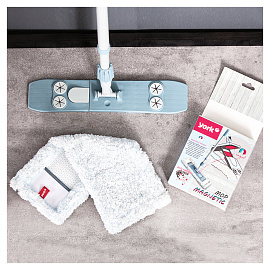 Швабра флаундер (плоская) York Magnetic насадка микрофибра 41x8 см телескопическая рукоятка 145 см металл/пластик