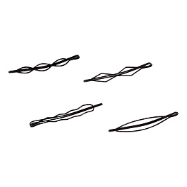 Заколки для волос MESHU, невидимки фигурные, 5шт., 6см, европодвес фото Заколки для волос MESHU, невидимки фигурные, 5шт., 6см, европодвес