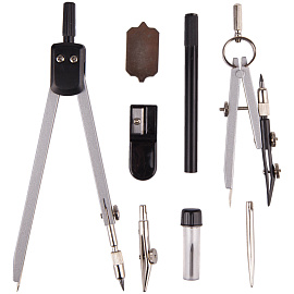 Готовальня ArtSpace, 8 предметов, циркуль 135мм, пластиковый футляр фото Готовальня ArtSpace, 8 предметов, циркуль 135мм, пластиковый футляр