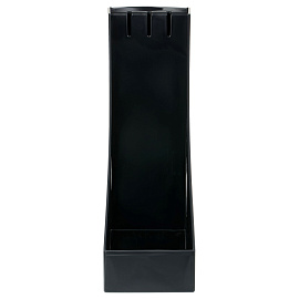 Лоток для бумаг вертикальный СТАММ "Стандарт", черный, ширина 100мм фото Лоток для бумаг вертикальный СТАММ "Стандарт", черный, ширина 100мм