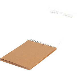 Скетчбук 40л., А5 ArtSpace "Craft style", на гребне, крафт, 80г/м2