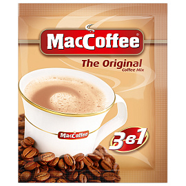 Кофе порционный растворимый MacCoffee 3 в 1 Original (50 пакетиков по 20 г)