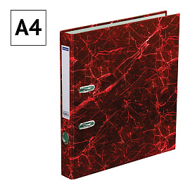 Папка-регистратор OfficeSpace, 50мм, мрамор, красная фото Папка-регистратор OfficeSpace, 50мм, мрамор, красная